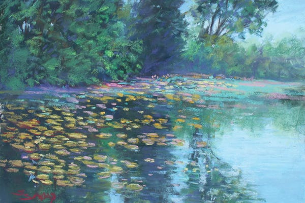 Sharon Sunday: Lily Pads On The Pond by Sharon Sunday