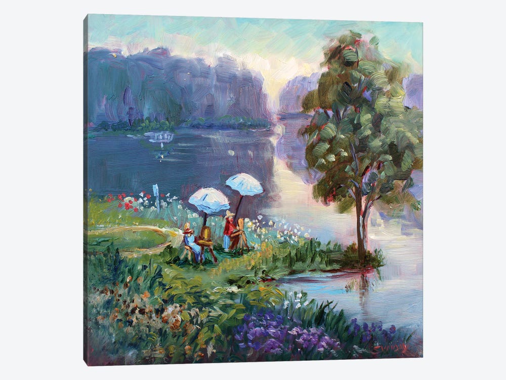 Painters At Lillie Park by Sharon Sunday 1-piece Canvas Art