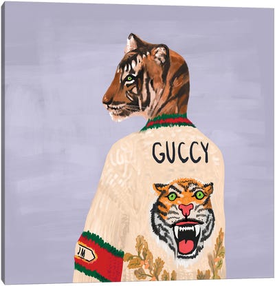 Guccy Tiger Canvas Art Print - Wild Cat Art