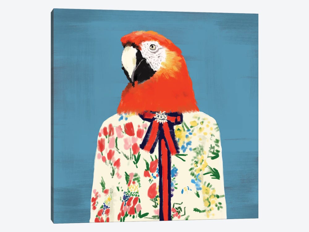 Parrot In Gucci by SKMOD 1-piece Art Print