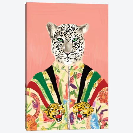 Peach White Jaguar In Gucci Canvas Print #SDZ12} by SKMOD Canvas Print