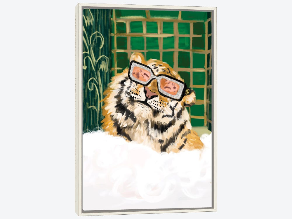 Red Tiger In Gucci Canvas Art Print by SKMOD