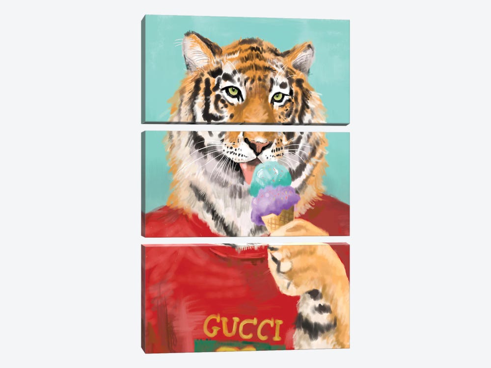 Ice Cream Gucci Tiger by SKMOD 3-piece Canvas Art