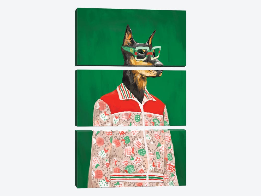 Gucci Doberman by SKMOD 3-piece Canvas Art Print