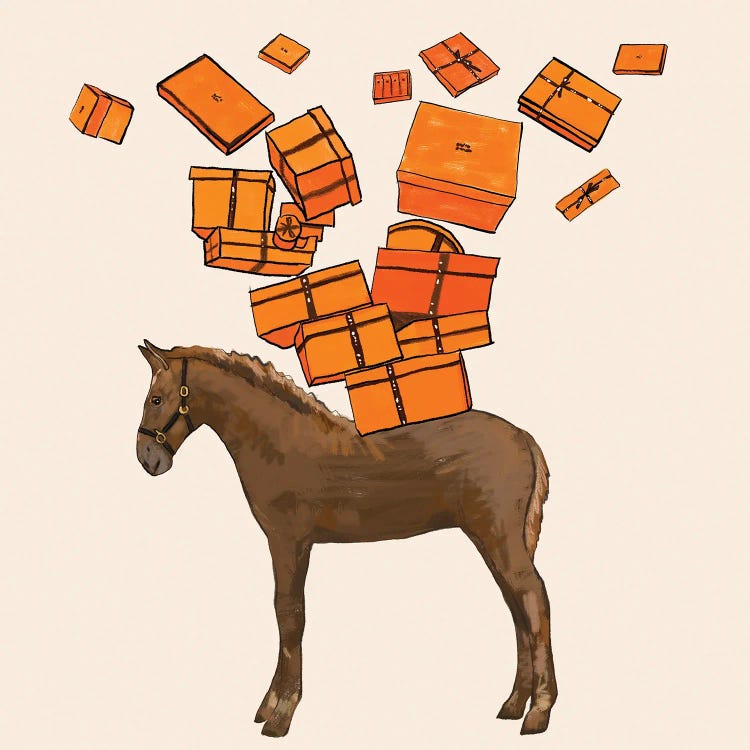 Orange Hermes Horse by SKMOD wall art