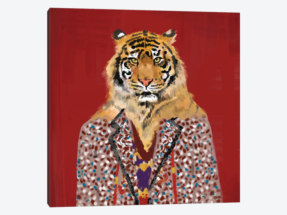 Red Tiger In Gucci by SKMOD 1-piece Canvas Art