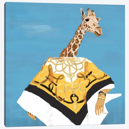 Giraffe In Hermes Canvas Print #SDZ3} by SKMOD Canvas Print