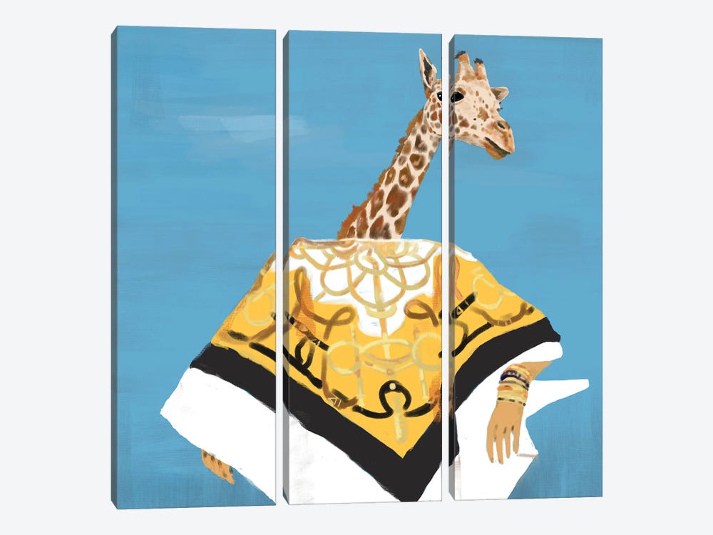 Giraffe In Hermes by SKMOD 3-piece Canvas Art Print
