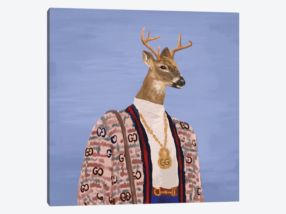 Deer In Gucci by SKMOD 1-piece Canvas Art