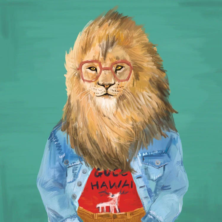 Lion In Gucci by SKMOD wall art