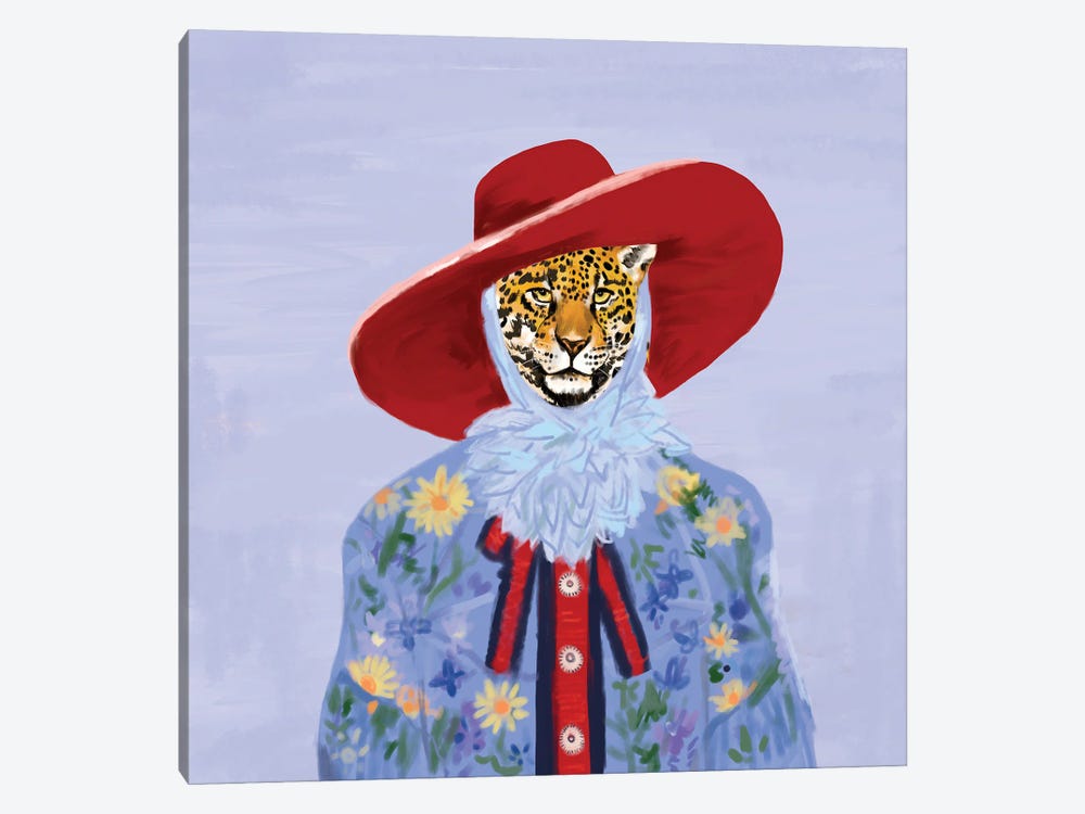 Red Gucci Hat Jaguar by SKMOD 1-piece Art Print