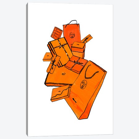 Orange Hermes Bags Canvas Print #SDZ8} by SKMOD Canvas Print