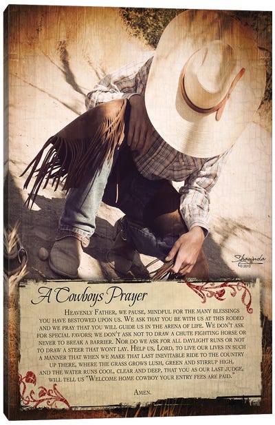 A Cowboy's Prayer Canvas Art Print