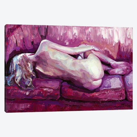 Nude Study In Crimson Canvas Print #SEC17} by Seth Couture Canvas Art
