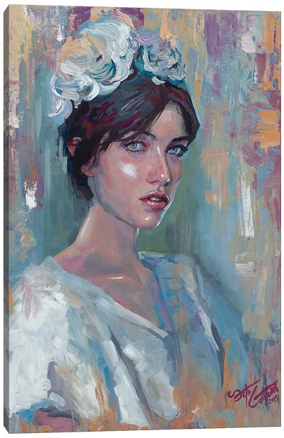 Portrait Of Adela Canvas Art Print - Modern Portraiture