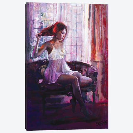 Portrait Of Dahlia Canvas Print #SEC22} by Seth Couture Canvas Artwork