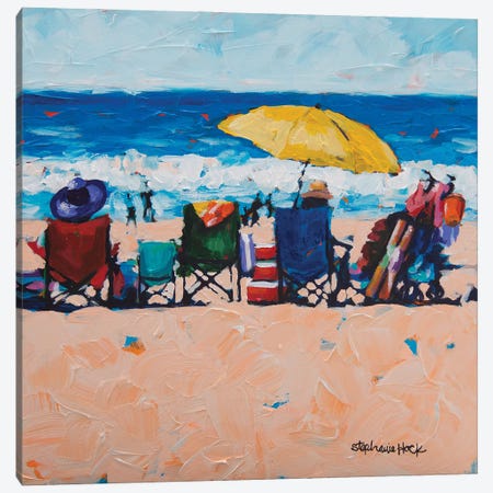 Day At The Beach Canvas Print #SEH10} by Stephanie Hock Canvas Artwork