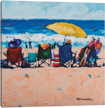 Day At The Beach Canvas Art Print - Stephanie Hock