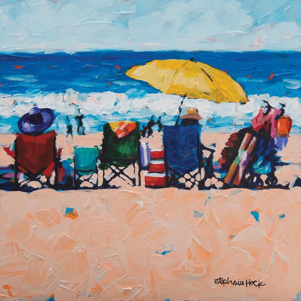 Umbrellas: Day At The Beach by Stephanie Hock