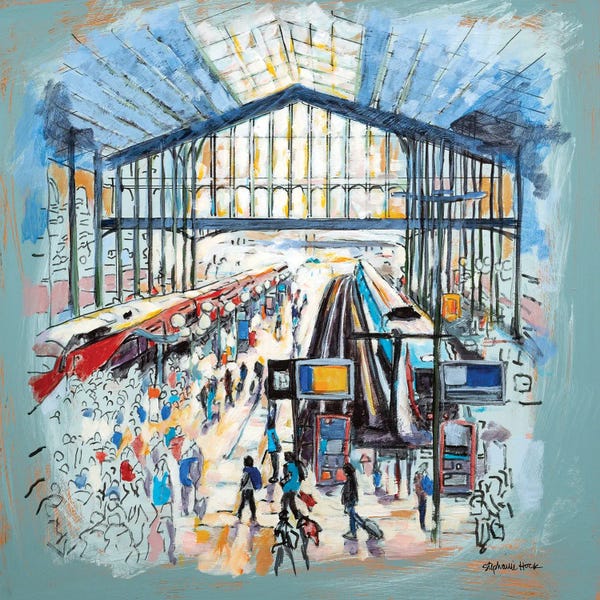 Trains: Modern Monet by Stephanie Hock