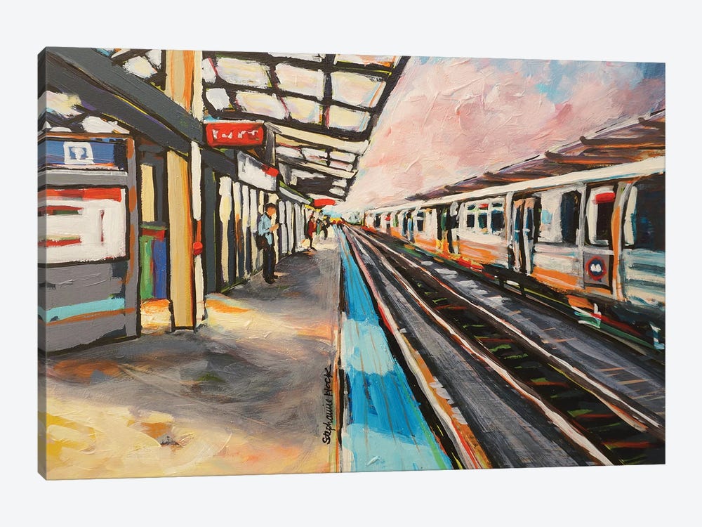 Evening Train by Stephanie Hock 1-piece Canvas Wall Art