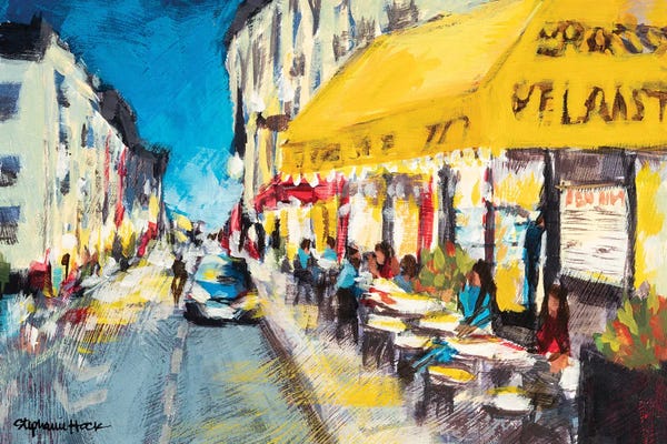 Stephanie Hock: Paris Cafe At Night by Stephanie Hock