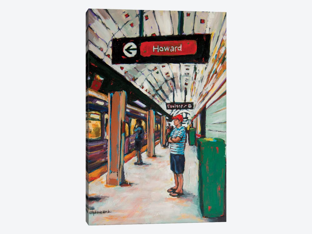 He Waits For The Next Train by Stephanie Hock 1-piece Canvas Art