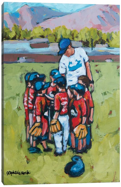Go Team Canvas Art Print - Baseball Art