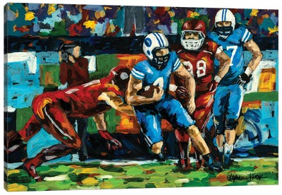 Breakaway Canvas Art Print - Football Art
