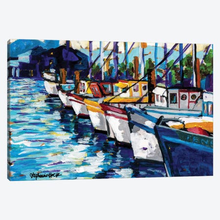 Boat Club Canvas Print #SEH3} by Stephanie Hock Canvas Print