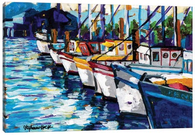 Boat Club Canvas Art Print - Harbor & Port Art