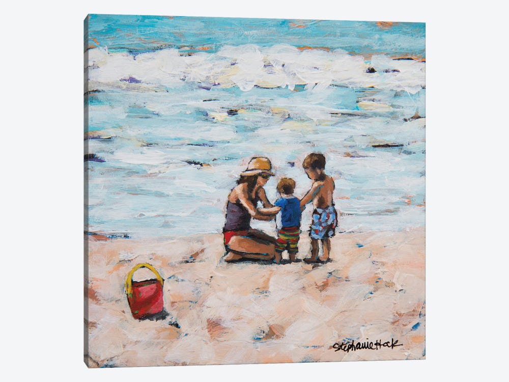 Beach Mom by Stephanie Hock 1-piece Canvas Art Print