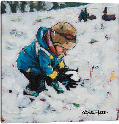 Little Snowball Canvas Art Print - Stephanie Hock