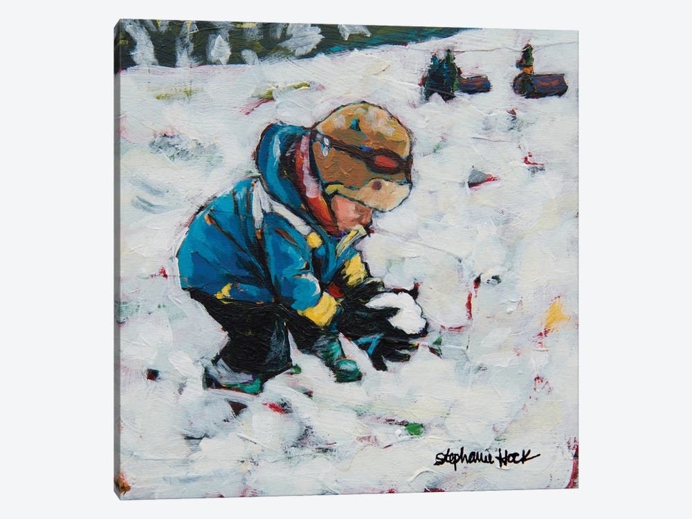 Little Snowball by Stephanie Hock 1-piece Canvas Print