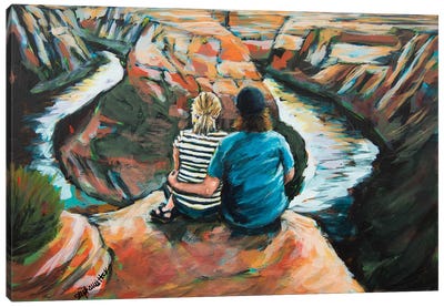 Horeshoe Sunset Canvas Art Print - Grand Canyon National Park Art