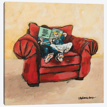 Book Brothers Canvas Print #SEH53} by Stephanie Hock Canvas Art