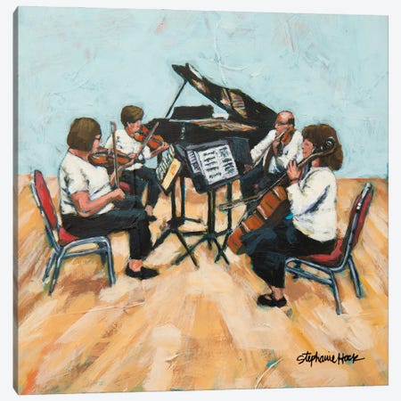 String Quartet Canvas Print #SEH54} by Stephanie Hock Art Print