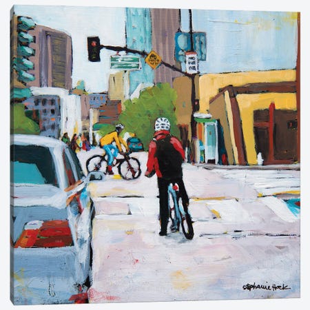Commuters Canvas Print #SEH73} by Stephanie Hock Canvas Artwork