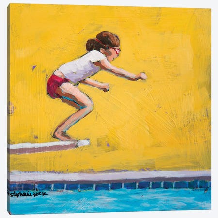 Summer Diver I Canvas Print #SEH77} by Stephanie Hock Canvas Art Print