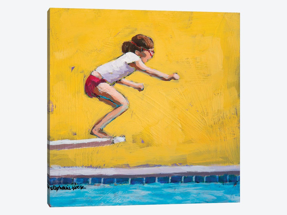 Summer Diver I by Stephanie Hock 1-piece Canvas Print