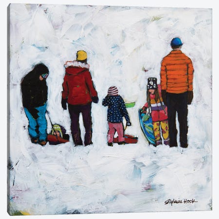 Snow Family Canvas Print #SEH87} by Stephanie Hock Canvas Artwork