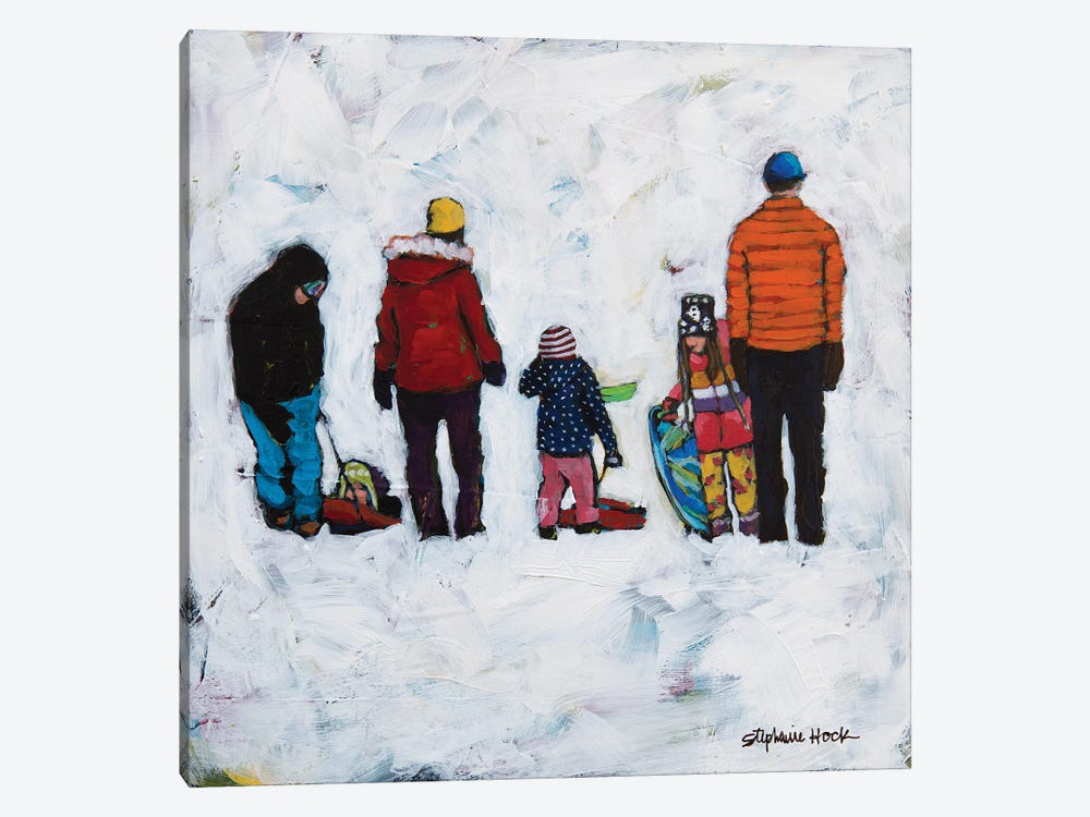 Snow Family by Stephanie Hock 1-piece Canvas Artwork