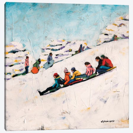 Snow Train II Canvas Print #SEH88} by Stephanie Hock Canvas Art Print