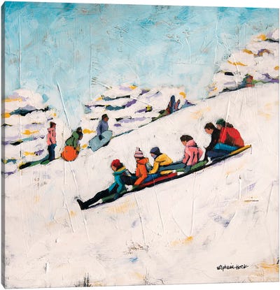 Snow Train II Canvas Art Print - Stephanie Hock