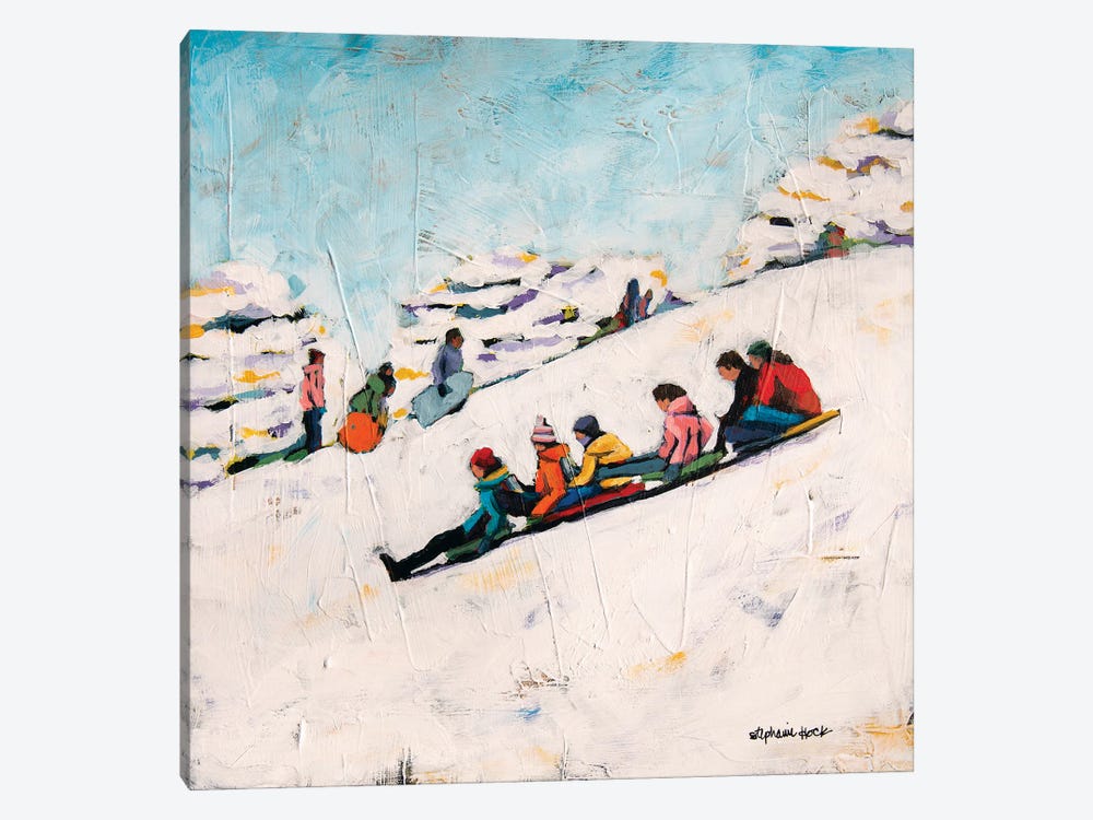 Snow Train II by Stephanie Hock 1-piece Canvas Art Print