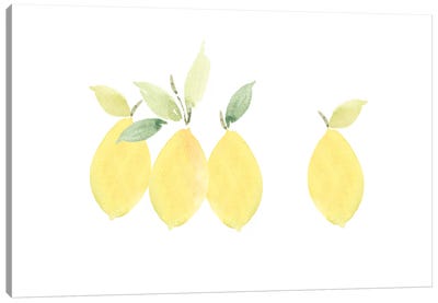 Lemons Canvas Art Print - White Art