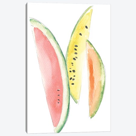Melon Slices Canvas Print #SEL22} by Melissa Selmin Canvas Print