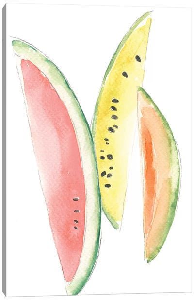 Melon Slices Canvas Art Print - Melissa Selmin