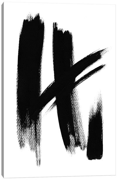 Brush Absract No. 1 Canvas Art Print - Abstract Expressionism Art