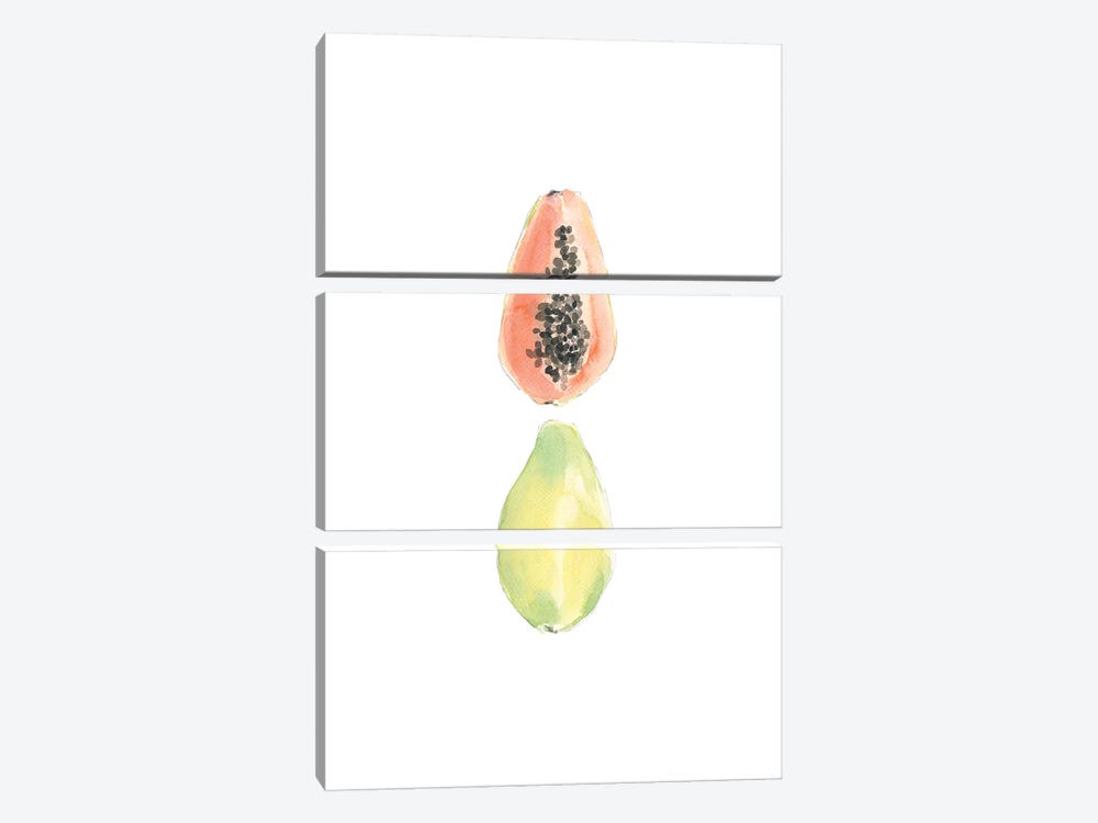 Papaya Slice by Melissa Selmin 3-piece Canvas Artwork